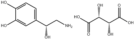 L-去甲肾上腺素酒石酸氢盐(酯), 51-40-1, 结构式