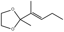 1,3-Dioxolane,  2-methyl-2-(1-methyl-1-butenyl)-,  (E)-  (9CI) Structure