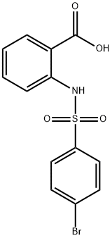 2-(((4-bromophenyl)sulfonyl)amino)-benzoicaci 化学構造式