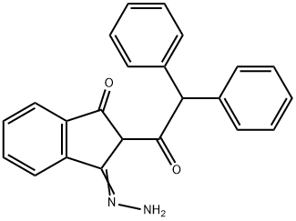 2-二苯基乙酰-1,3-茚酮-1-腙 结构式