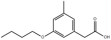 (5-Butoxy-3-methylphenyl)acetic acid 结构式