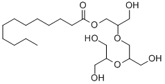 Dodecanoic acid monoester with triglycerol