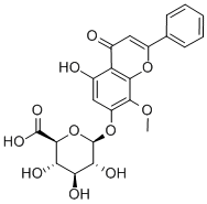 汉黄芩苷,51059-44-0,结构式