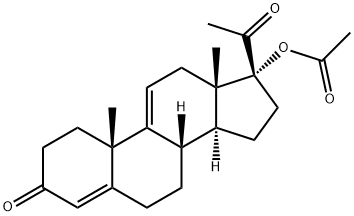 17-hydroxypregna-4,9(11)-diene-3,20-dione 17-acetate Struktur