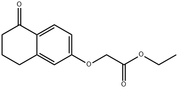 ethyl 2-(5-oxo-5,6,7,8-tetrahydronaphthalen-2-yloxy)acetate 化学構造式