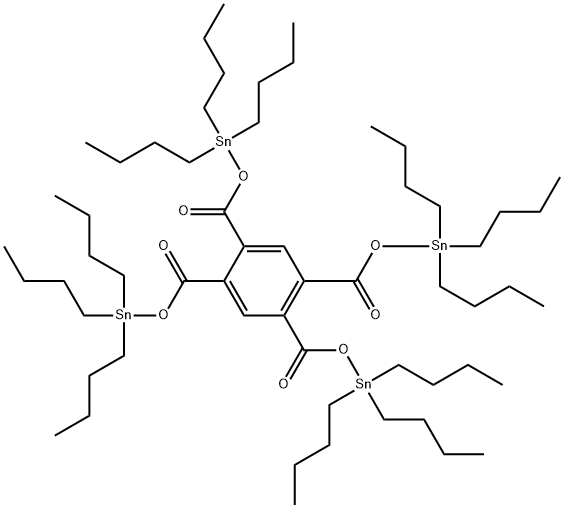 [benzene-1,2,4,5-tetrayltetrakis(carbonyloxy)]tetrakis[tributylstannane] Structure
