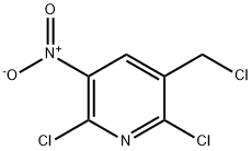 2,6-DICHLORO-3-CHLOROMETHYL-5-NITROPYRIDINE,51071-61-5,结构式