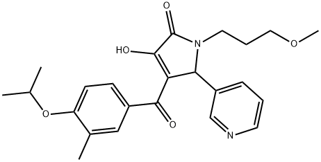 510712-17-1 3-hydroxy-4-(4-isopropoxy-3-methylbenzoyl)-1-(3-methoxypropyl)-5-(3-pyridinyl)-1,5-dihydro-2H-pyrrol-2-one