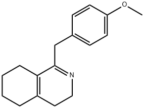 3,4,5,6,7,8-ヘキサヒドロ-1-[(4-メトキシフェニル)メチル]イソキノリン 化学構造式
