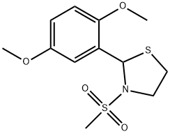 Thiazolidine, 2-(2,5-dimethoxyphenyl)-3-(methylsulfonyl)- (9CI) Struktur