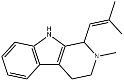 2,3,4,9-テトラヒドロ-2-メチル-1-(2-メチル-1-プロペニル)-1H-ピリド[3,4-b]インドール 化学構造式