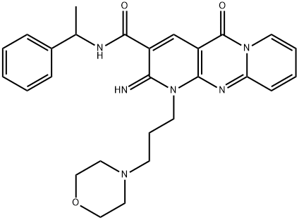 2-imino-1-[3-(4-morpholinyl)propyl]-5-oxo-N-(1-phenylethyl)-1,5-dihydro-2H-dipyrido[1,2-a:2,3-d]pyrimidine-3-carboxamide|