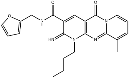 1-butyl-N-(2-furylmethyl)-2-imino-10-methyl-5-oxo-1,5-dihydro-2H-dipyrido[1,2-a:2,3-d]pyrimidine-3-carboxamide,510762-24-0,结构式