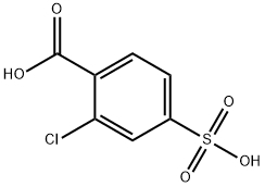 2-クロロ-4-スルホ安息香酸 化学構造式