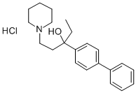 alpha-(4-Biphenylyl)-alpha-ethyl-1-piperidinepropanol hydrochloride Structure