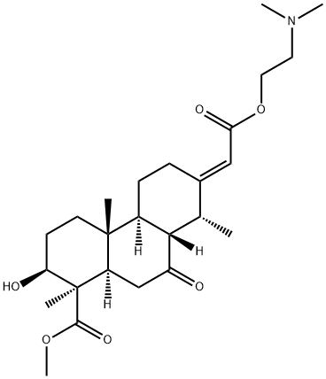 (1R,2S,4aR,4bS,7E,8R,8aS,10aR)-7-[2-[2-(ジメチルアミノ)エトキシ]-2-オキソエチリデン]テトラデカヒドロ-2-ヒドロキシ-1,4a,8-トリメチル-9-オキソ-1-フェナントレンカルボン酸メチル 化学構造式