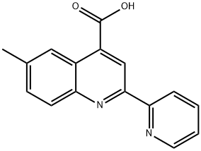 6-甲基-2-吡啶-2-基-喹啉-4-羧酸 结构式