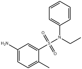 5-Amino-N-ethyl-2-methyl-N-phenylbenzenesulphonamide Struktur