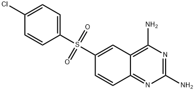 6-[(4-Chlorophenyl)sulfonyl]-2,4-quinazolinediamine,51123-82-1,结构式