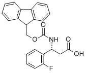 FMOC-(R)-3-氨基-3-(2-氟苯基)-丙酸 结构式