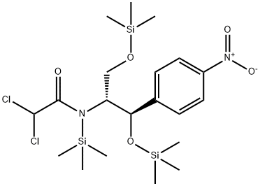 Acetamide, 2,2-dichloro-N-[2-(4-nitrophenyl)-2-[(trimethylsilyl)oxy]-1 -[[(trimethylsilyl)oxy]methyl]ethyl]-N-(trimethylsilyl)-, [R-(R*,R*)]-,51146-99-7,结构式