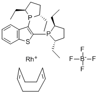 (-)-2,3-BIS((2S,5S)-2,5-DIETHYLPHOSPHOLANO)BENZO[B]THIOPHENE(1,5-CYCLOOCTADIENE)RHODIUM(I)TETRAFLUOROBORATE Structure