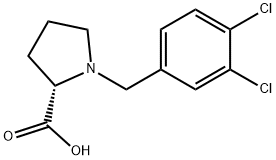1-(3,4-DICHLORO-BENZYL)-PYRROLIDINE-2-CARBOXYLIC ACID HYDROCHLORIDE Struktur