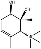 4-Cyclohexene-1,2-diol, 1,5-dimethyl-6-(trimethylsilyl)-, (1R,2R,6R)- (9CI) 结构式