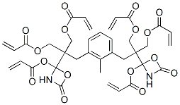(methyl-1,3-phenylene)bis[iminocarbonyloxy[2,2-bis[[(1-oxoallyl)oxy]methyl]]-3,1-propanediyl] diacrylate Structure