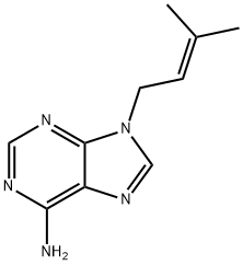 9-(3-Methyl-2-butenyl)-9H-purin-6-amine,5122-38-3,结构式