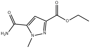 1H-Pyrazole-3-carboxylicacid,5-(aminocarbonyl)-1-methyl-,ethylester(9CI) 化学構造式