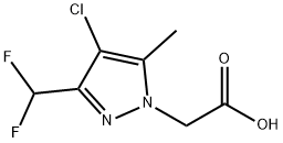 4-CHLORO-3-(DIFLUOROMETHYL)-5-METHYL-1H-PYRAZOL-1-YL]ACETIC ACID Structure