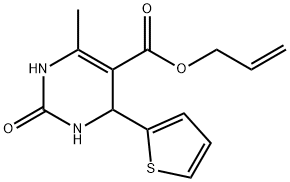5-Pyrimidinecarboxylicacid,1,2,3,4-tetrahydro-6-methyl-2-oxo-4-(2-thienyl)-,2-propenylester(9CI) Structure