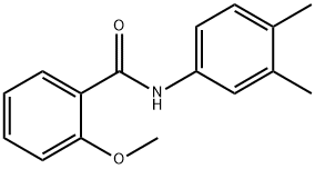 2-メトキシ-N-(3,4-ジメチルフェニル)ベンズアミド 化学構造式