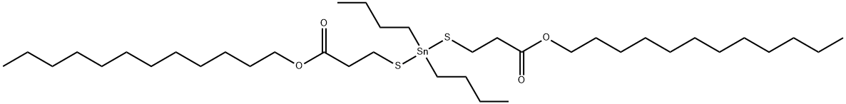 3,3'-[(ジブチルスタンナンジイル)ビスチオ]ビス(プロピオン酸ドデシル) 化学構造式