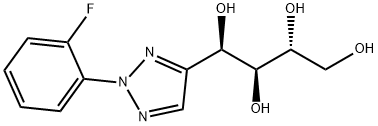 (1R,2S,3R)-1-[2-(2-Fluorophenyl)-2H-1,2,3-triazol-4-yl]-1,2,3,4-butanetetrol Struktur