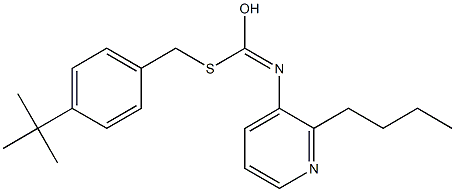 51308-64-6 O-Butyl S-((4-(1,1-dimethylethyl)phenyl)methyl) 3-pyridinylcarbonimidothioate