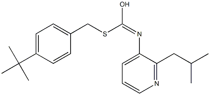 S-((4-(1,1-Dimethylethyl)phenyl)methyl)O-(2-methylpropyl)-3-pyridinylcarbonimidothioate,51308-65-7,结构式