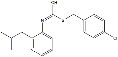 S-((4-Chlorophenyl)methyl) O-(2-methylpropyl)-3-pyridinylcarbonimidothioate 化学構造式