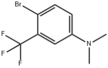 4-ブロモ-N,N-ジメチル-3-(トリフルオロメチル)アニリン 化学構造式