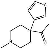 1-(1-methyl-4-(thiophen-3-yl)piperidin-4-yl)ethanone Struktur