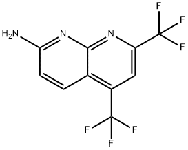 5,7-双三氟甲基[1,8]萘啶-2-胺 结构式