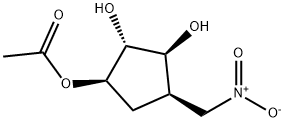 1,2,3-Cyclopentanetriol, 4-(nitromethyl)-, 1-acetate, (1R,2S,3S,4R)- (9CI),514206-30-5,结构式