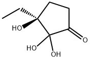 Cyclopentanone, 3-ethyl-2,2,3-trihydroxy-, (3S)- (9CI) 化学構造式