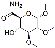 1-O,2-O,3-O-トリメチル-α-D-グルコピラヌロンアミド 化学構造式