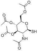 3,4,6-三酢酸2-アセトアミド-2-デオキシ-1-チオ-Β-D-グルコピラノース 化学構造式