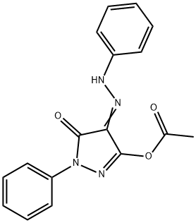 3-(Acetyloxy)-1-phenyl-4-(2-phenylhydrazono)-1H-pyrazole-5-one Structure