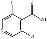 3-Chloro-5-fluoro-4-pyridinecarboxylic acid Struktur
