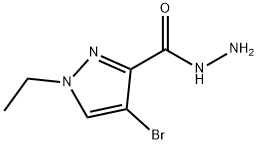 4-溴-1-乙基-1H-吡唑-3-碳酰肼, 514800-87-4, 结构式
