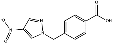 苯甲酸,4-(4-硝基-1-吡唑甲基)- 结构式
